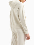 Ea7 Felpa Zip Donna 7W000078AF13135 Silver Birch - Avorio