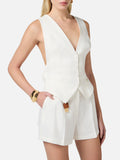 Elisabetta Franchi Gilet Donna GL00552E2 - Avorio