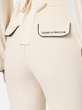 Elisabetta Franchi Pantalone Zampa Donna PA08451E2 Burro/nero - Avorio
