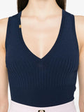 Elisabetta Franchi Top Donna TK35T51E2 Oltremare - Blu
