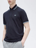 Fred Perry Polo Twin Tipped Uomo M12 Navy - Blu