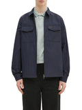 Fred Perry Giubbino Zip Through Overshirt Uomo M5684 Navy - Blu