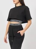 Gaelle T-shirt Cropped Donna GAABW03852 - Nero