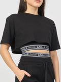 Gaelle T-shirt Cropped Donna GAABW03852 - Nero