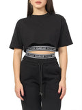 Gaelle T-shirt Cropped Donna GAABW03852 - Nero