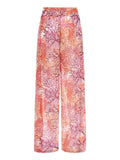 Guess Pantalone Palazzo Donna E5GB01WH4T2 Coral Pink Aop - Rosa