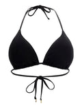 Guess Bikini Pezzo Sopra Pearls Triangle Donna E5GJ50KCUO2 Jet Black A996 - Nero