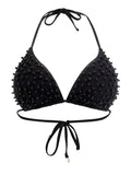 Guess Bikini Pezzo Sopra Pearls Triangle Donna E5GJ50KCUO2 Jet Black A996 - Nero