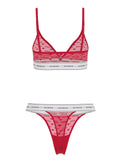 Guess Coordinato Intimo Lisa Triangle Thong Donna O5RG05KCMT0 Red Cherry - Rosso