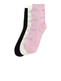 Guess Calzini 3 Pack Allover G Rhinestones Donna O5RG09KBZU0 White Pink Black Rhi - Multicolore