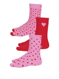 Guess Calzini 3 Pack Fantasy Heart Donna O5RG10KBZU0 Red And Pink Hearts - Rosa