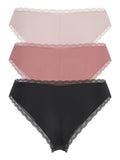 Guess Slip 3Pack Microfiber Brazilian Donna O5RG19KBS50 Pink Rose And Black - Multicolore