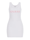 Guess Vestito Mini Sunflower Rib Donna V5GK06K8RT2 Pure White - Bianco