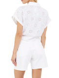 Guess Camicia Brigitte Embro Donna W5GH34WG822 Pure White - Bianco