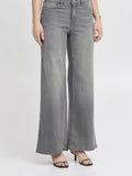 Ichi Jeans Wide Donna 20119022 Light Grey Wash - Denim