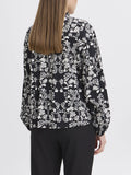 Ichi Camicia Casual Donna 20122374 Black Flower Aop - Nero