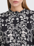 Ichi Camicia Casual Donna 20122374 Black Flower Aop - Nero