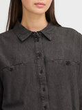 Ichi Camicia Jeans Donna 20122389 Washed Black - Nero