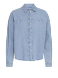 Ichi Camicia Jeans Donna 20122389 Light Blue Washed - Denim