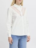 Ichi Camicia Casual Donna 20122460 Cloud Dancer - Bianco