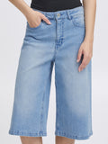 Ichi Shorts Jeans Ihcally Donna 20122663 Light Blue Washed - Denim