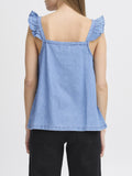 Ichi Blusa Ihbarcy Donna 20122681 Light Blue Chambray - Denim