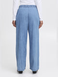 Ichi Pantalone Straight Ihbarcy Donna 20122687 Light Blue Chambray - Denim