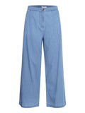 Ichi Pantalone Straight Ihbarcy Donna 20122687 Light Blue Chambray - Denim