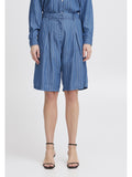 Ichi Shorts Jeans Ihbeccos Donna 20122780 Blue Pinstripe - Denim