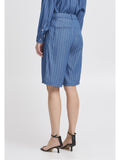 Ichi Shorts Jeans Ihbeccos Donna 20122780 Blue Pinstripe - Denim