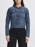 Ichi Giubbino di Jeans Donna 20122817 Washed Med. Blue - Denim