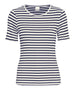 ichi t shirt bianco donna 20122818 total eclipse stripe blu 7639355