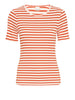 ichi t shirt bianco donna 20122818 fiesta w cloud dancer stripe arancione 1161367