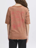 Ichi T-shirt Donna 20122836 Brown Patina - Marrone