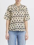 Ichi Blusa Ihemmeretta Donna 20122885 Total Eclipse Ikat Aop - Avorio