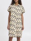 Ichi Vestito Midi Ihemmeretta Donna 20122887 Total Eclipse Ikat Aop - Avorio