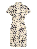 Ichi Vestito Midi Ihemmeretta Donna 20122887 Total Eclipse Ikat Aop - Avorio