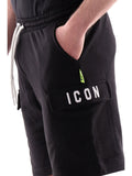 Icon Bermuda Casual Cargo Uomo ICUS2S5B020 - Nero