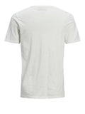Jack e Jones T-shirt Split Neck Uomo 12164972 Cloud Dancer Slim - Bianco