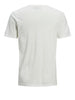 jack e jones t shirt split neck uomo 12164972 cloud dancer slim bianco 1009415