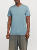 jack e jones t shirt split neck uomo 12164972 oceanview blu 9145988