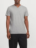 jack e jones t shirt split neck uomo 12164972 ultimate grey grigio 1239540