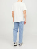 Jack e Jones T-shirt Basher Uomo 12182498 Cloud Dancer Reg - Bianco