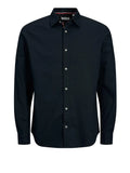 Jack e Jones Camicia Casual Ierre Slub Uomo 12270088 Sky Captain - Blu