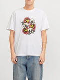 Jack e Jones T-shirt Anatomy Skull Uomo 12272966 Bright White - Bianco