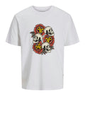 Jack e Jones T-shirt Anatomy Skull Uomo 12272966 Bright White - Bianco