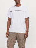 Jack e Jones T-shirt Fusion Full Branding Uomo 12273120 Bright White - Bianco