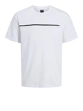 Jack e Jones T-shirt Fusion Full Branding Uomo 12273120 Bright White - Bianco
