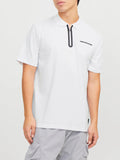 Jack e Jones Polo Fusion Pique Uomo 12273127 Bright White - Bianco