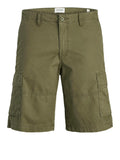 Jack e Jones Shorts Tcole Mateo Cargo Uomo 12274389 Olive Night - Verde